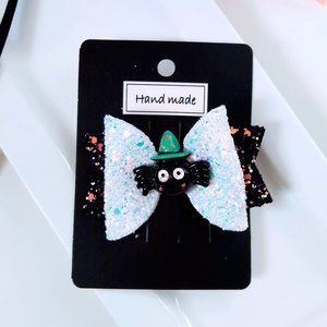 3 for $15 Halloween Glitter Hair Bows Spider Witch